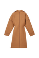 Manteau double face laine femme Beige vue de dos