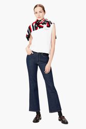 Jean 5-pockets St Germain Blue grey front worn view