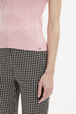 Open Knit Sleveless Crew-Neck Sweater Pink details view 2