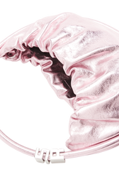 Sac Domino médium en cuir métallique Rose vue de détail 2