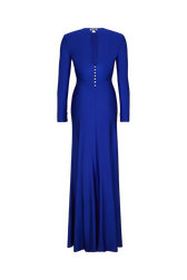Jersey maxi dress Royal blue back view