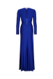 Jersey maxi dress Royal blue back view