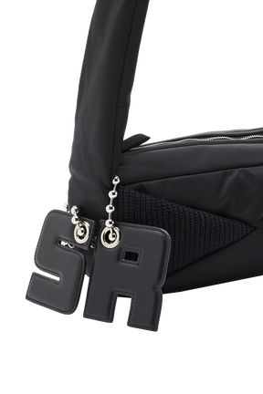 Sac baguette Demi-Pull  en nylon Noir vue de détail 1