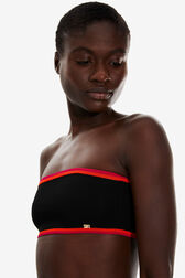 Women Bandeau Top with Contrasting Edges Black details view 2