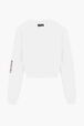 Sweatshirt crop SR Blanc vue de dos