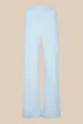 Women Velvet Flare Pants Baby blue front view
