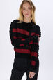 RYKIEL wool and lurex sweater Black/red details view 1