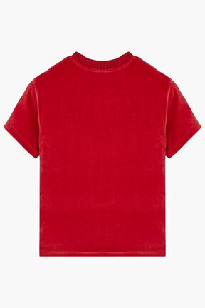 T-shirt velours rykiel Rouge vue de dos