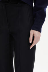 Pantalon coupe cigarette en laine froide Noir vue de détail 2