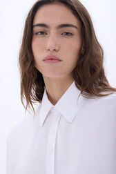 Shirt in cotton with long sleeves White details view 2