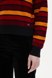 Wool and Cashmere Striped Jumper Striped red/orange details view 2