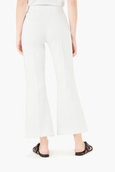 Pantalon 7/8 en maille milano Blanc vue portée de dos