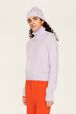 Women Mohair Turtleneck Lilac details view 3