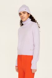 Col roulé mohair femme Lilas vue de détail 3