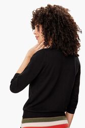 Rykiel Forever Short Sweater Black back worn view
