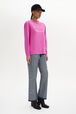 Long-sleeved crew-neck T-shirt Pink details view 1
