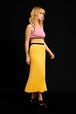 Women Ribbed Knit Long Skirt Orange details view 1