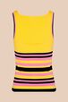 Women Multicolor Striped Tank Top Orange back view