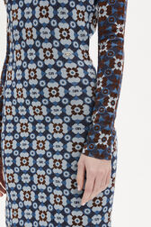 Robe col rond à manches longues Bleu vue de détail 2