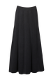 Women Two-Tone Godet Skirt Black back view