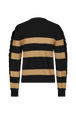 RYKIEL wool and lurex sweater Striped black/gold back view