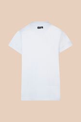 Women Mouth Print T-shirt White back view