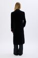 Long velvet coat Black back worn view