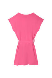 Interlock Girl Short Sleeves Dress Fuchsia back view