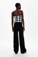 Women Sequined Bustier Black back worn view