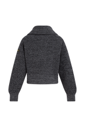 Pull col camionneur en laine moulinée
 Gris vue de dos