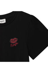 Interlock Girl T-shirt Black details view 1