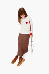 Heart Cardigan White front worn view
