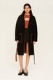 Manteau double face laine femme Noir vue de détail 2