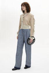 Long-Sleeved Pussybow Blouse Gold details view 1