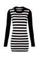 Robe midi rayée Jane Birkin femme Raye noir/blanc vue de face