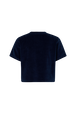 T-shirt manches courtes en velours Bleu canard vue de dos