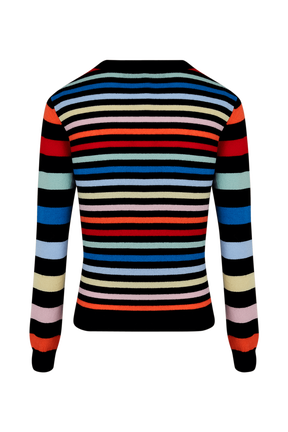 Pull rayé multicolore femme Multico raye vue de dos