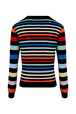 Women Multicolor Striped Sweater Multico striped back view