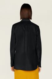 Chemise velours femme Noir vue portée de dos