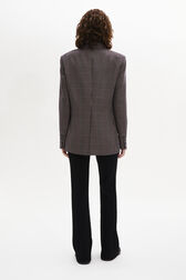 Veste masculine à carreaux prince de galles Carreaux navy/brown vue portée de dos
