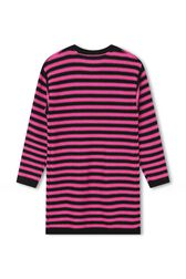 Two-Tone Striped Dress Fuchsia back view