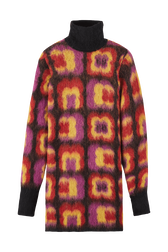 Robe courte col roulé Mai 68 femme Multico crea vue de face