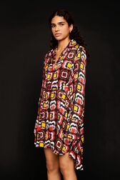 Robe courte motif Mai 68 femme Multico crea vue de détail 1