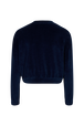 Pull manches longues en velours Bleu canard vue de dos
