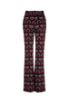 Pantalon à carreaux en jersey Bordeaux vue de dos