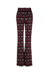 Jersey Pattern Trousers Claret back view