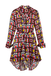 Robe courte motif Mai 68 femme Multico crea vue de face