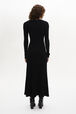 Robe col rond à manches longues Noir vue portée de dos