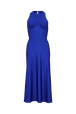 Robe mi longue en jersey Bleu roi vue de face