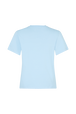 Short-sleeved crew-neck T-shirt Blue back view